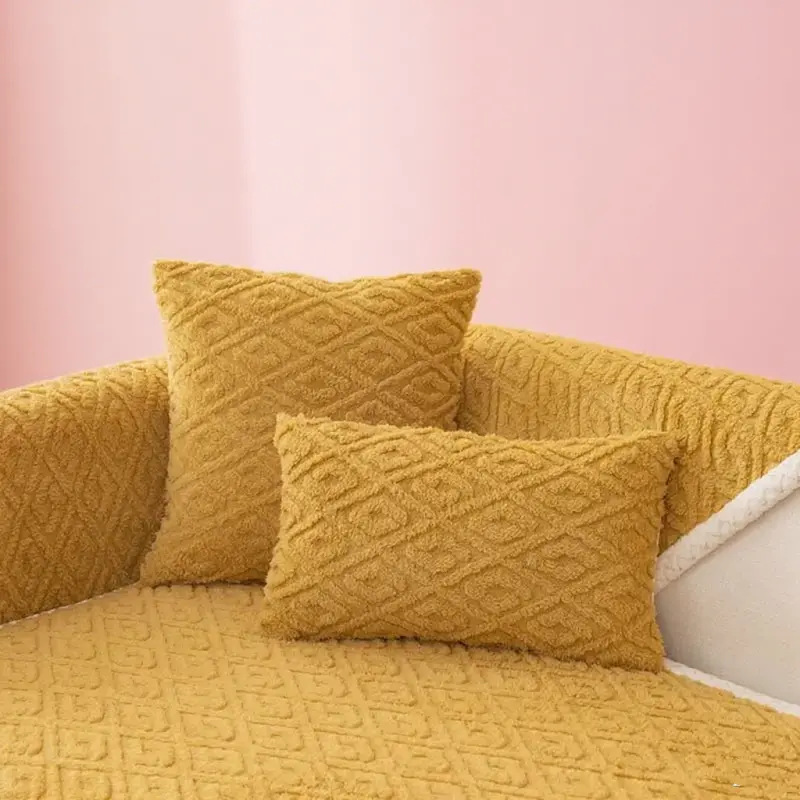Winter Thick Super Soft Velvet Plush Sofa Towel Anti-cat Scratch Sofa Cover Sectional L-shape Couch Covers for Living Room