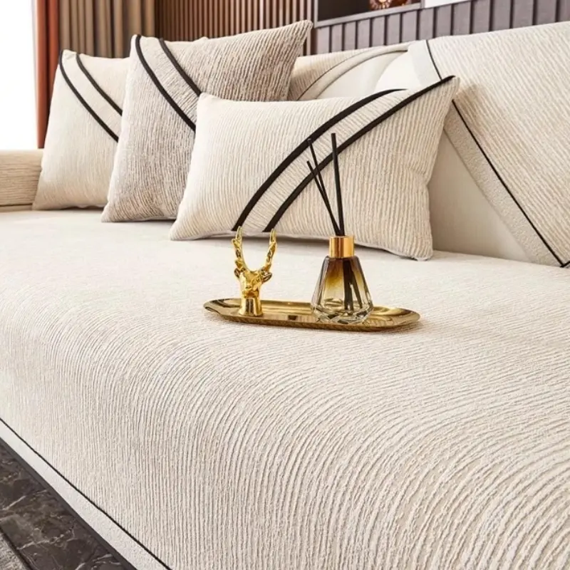 New Chinese-style high-end sofa cushion universal in all seasons thickened non-slip seat cushion leather sofa cover cover cloth