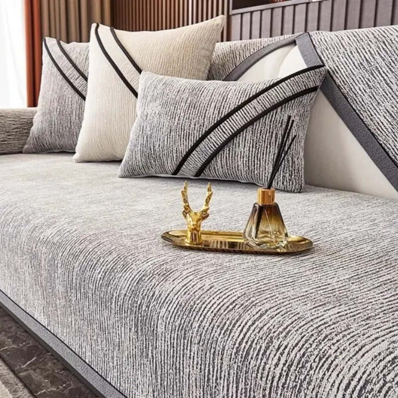 New Chinese-style high-end sofa cushion universal in all seasons thickened non-slip seat cushion leather sofa cover cover cloth