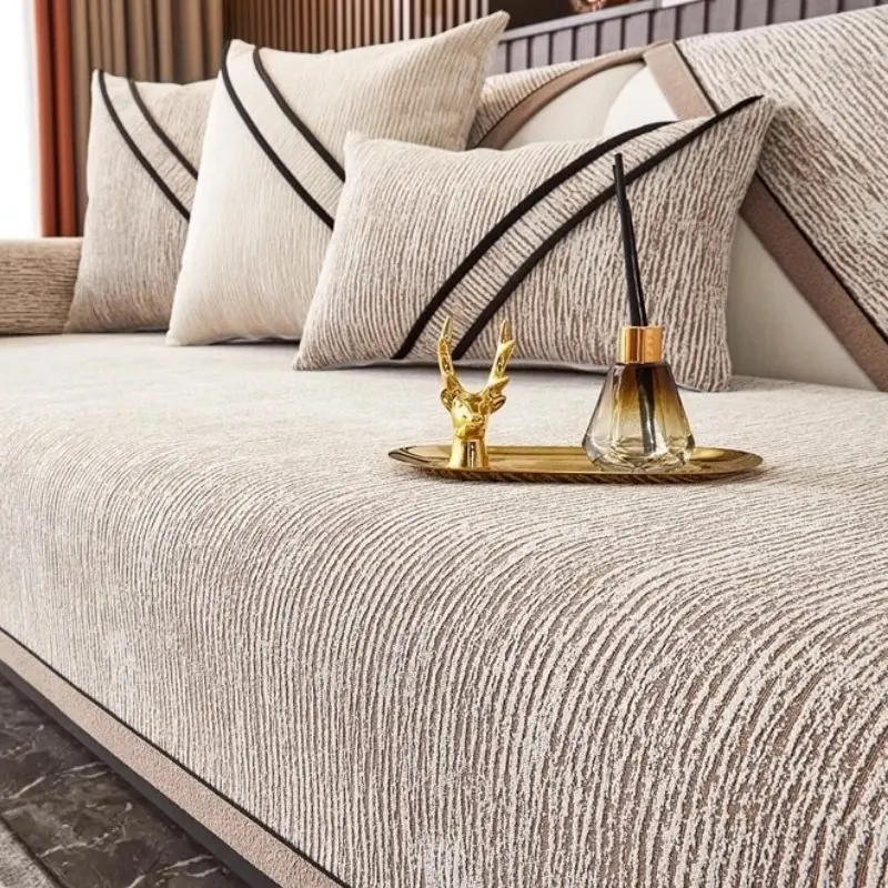 New Chinese-style high-end sofa cushion universal in all seasons thickened non-slip seat cushion leather sofa cover cover cloth