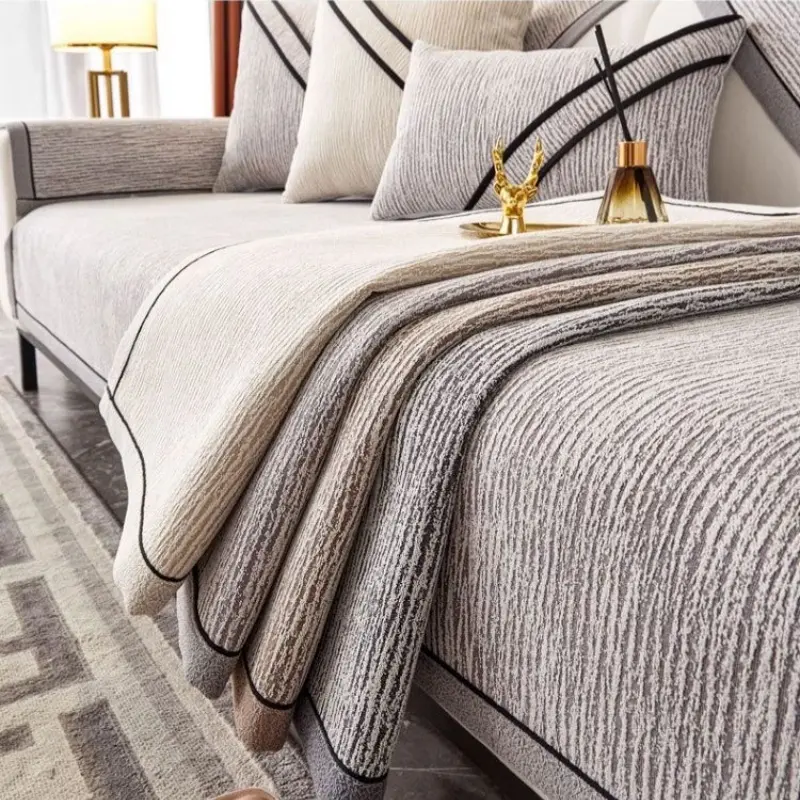 New Chinese-style high-end sofa cushion universal in all seasons thickened non-slip seat cushion leather sofa cover cover cloth