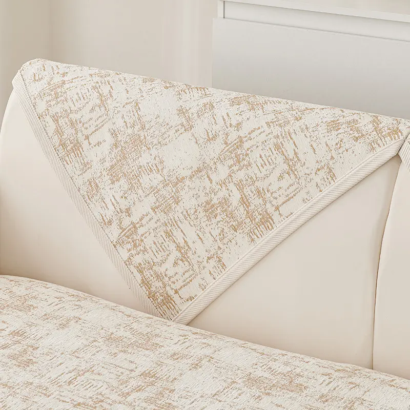 Luxury Soft Chenille Sofa Towel Univesal Anti-slip Sofa Cover for Living Room L-shaped Sectional Couch Cover, not a whole set