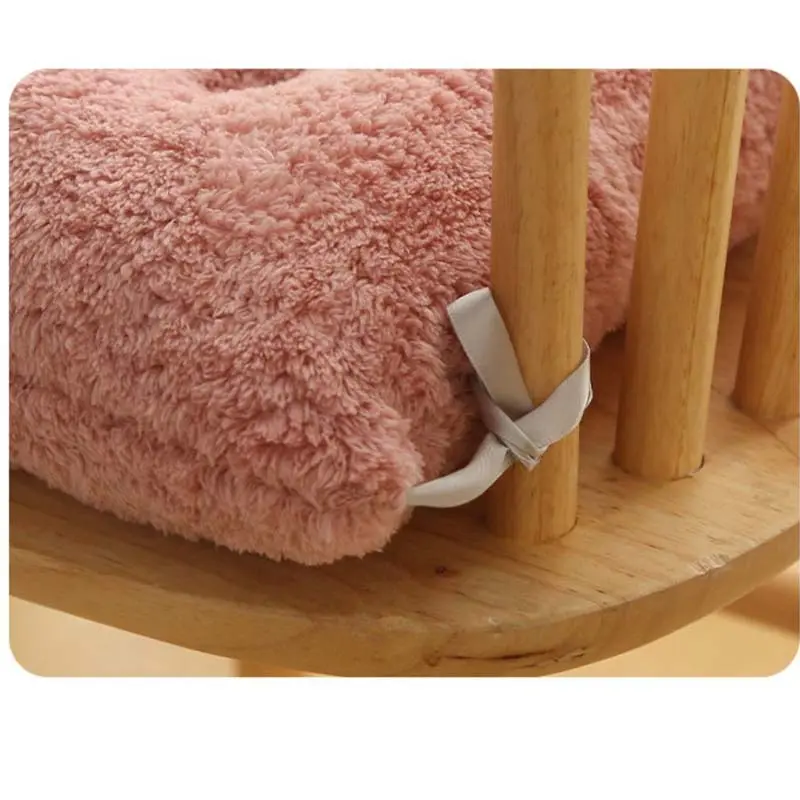 Thicken Long Velvet Chair Mat Office Super Soft Plush Seat Cushion Warm Comfortable Chair Pad 50x50cm