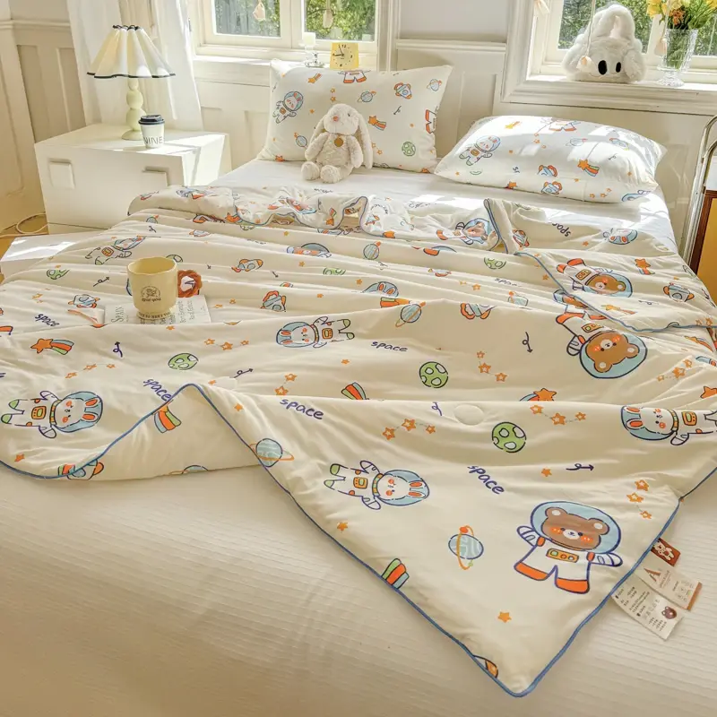 Good Quality Cool Feeling Quilt Summer Coolness Ice Cold Air Condition Thin Blanket Summer Quilt Plain Air-conditioning Bedroom