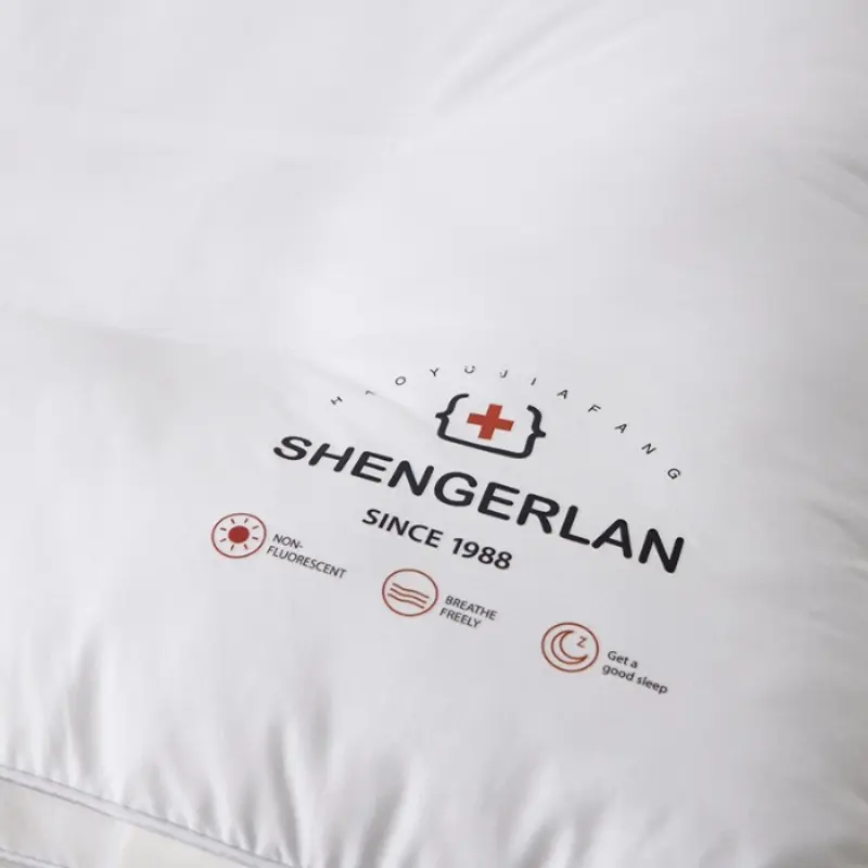 Long-staple cotton cotton pillow core 0 formaldehyde non-fluorescent agent heat transfer feather velvet pure cotton pillow core