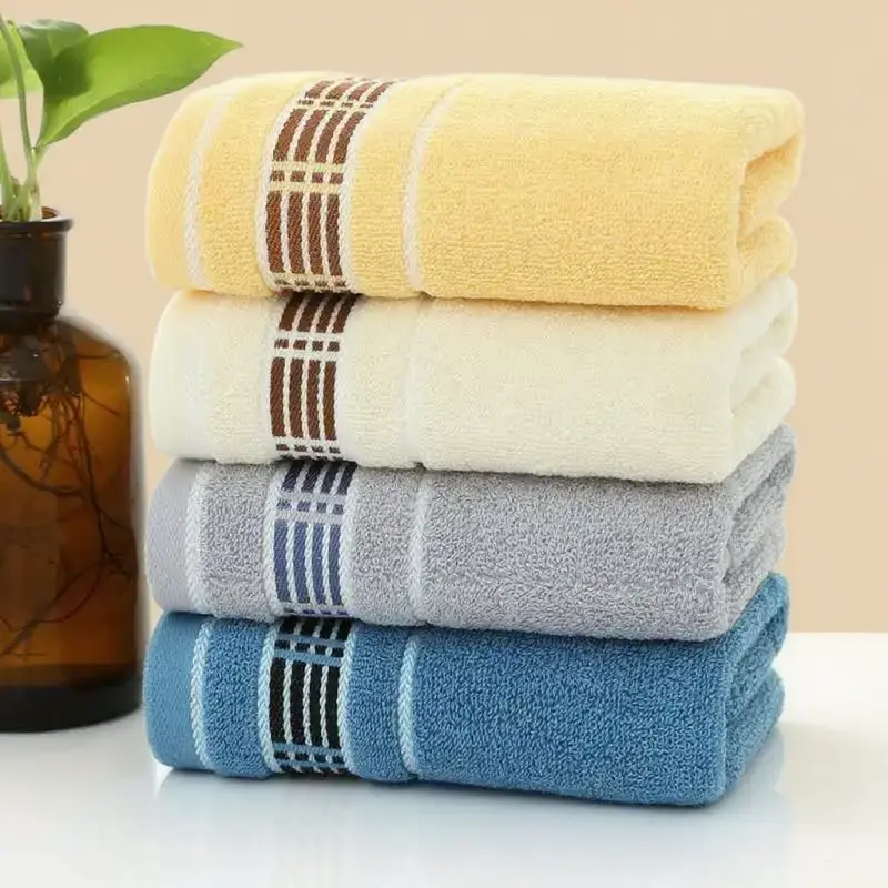 3pcs 33x73cm Towel 100% Cotton 14s Soft Thicken Face Towel Adult Absorbent Towel for Bathroom Home Daily Embroidery Hair Towels