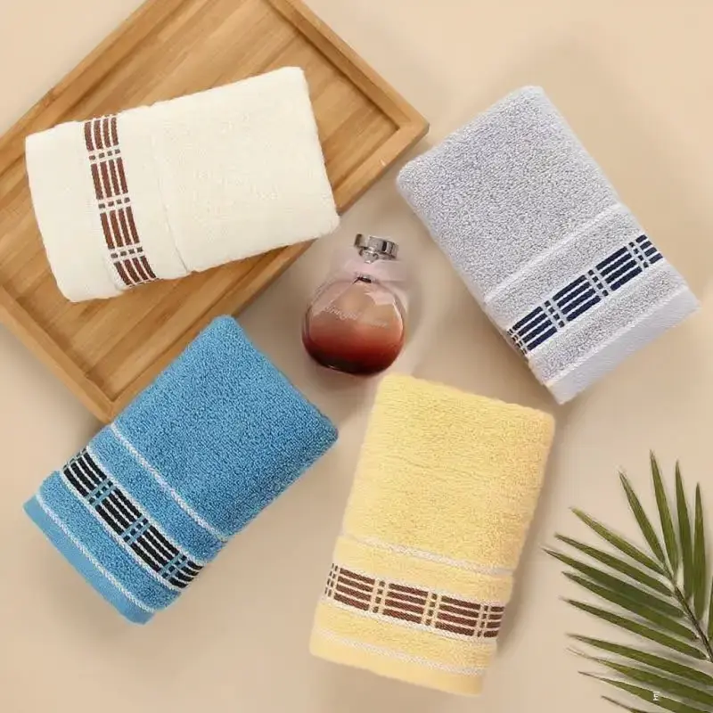 3pcs 33x73cm Towel 100% Cotton 14s Soft Thicken Face Towel Adult Absorbent Towel for Bathroom Home Daily Embroidery Hair Towels