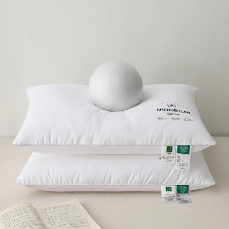 Long-staple cotton cotton pillow core 0 formaldehyde non-fluorescent agent heat transfer feather velvet pure cotton pillow core