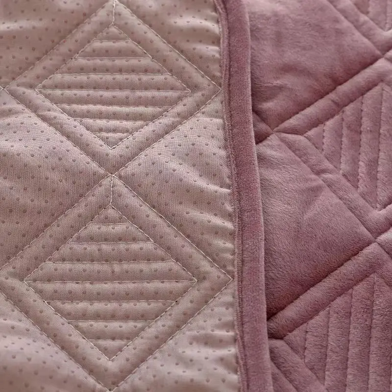Short Plush Grey Color Sofa Towel European Brief Thicken Quilted Sofa Cover Slip Resistant European Couch Cover for Living Room
