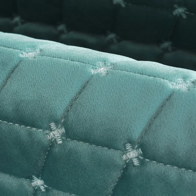Thicken Quilted Plush Sofa Cover Solid Color Elegant Luxury Velvet Sofa Towel Embroidery Couch Cover for Living Room