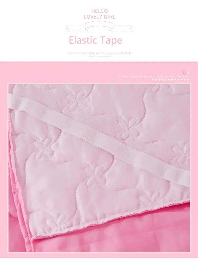 Princess Thicken Padding Bed Skirt Non-slip Flat Bed Skirt Quilted Bedspread Soft Warm King Queen Bed Skirt Without Pillowcase