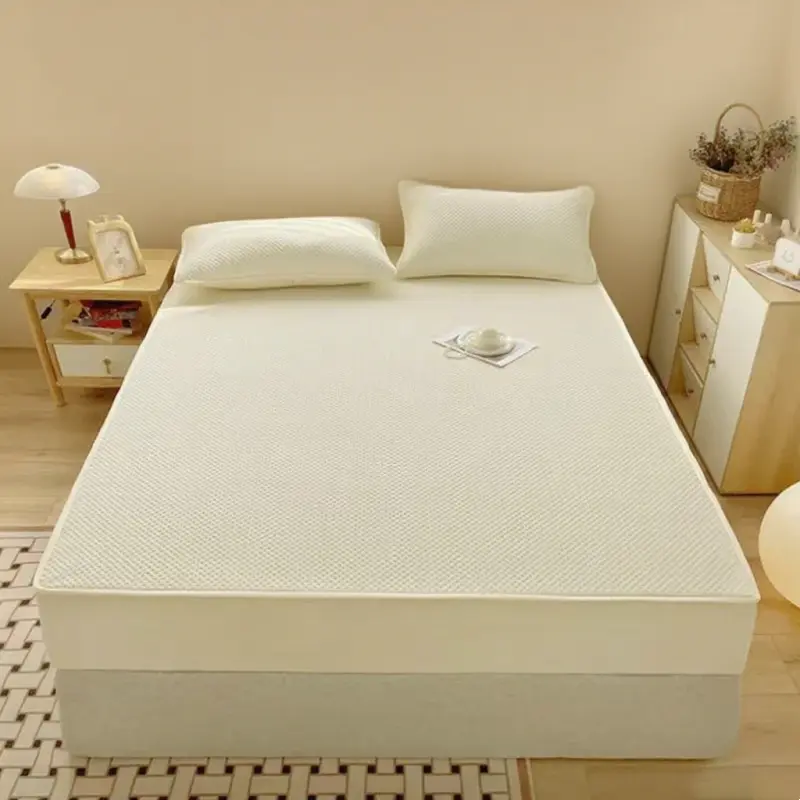 Waterproof Quilted All-inclusive Mattress Cover Good Quality Queen Size Soft Knitted Cotton Bed Cover Not Included Pillowcase
