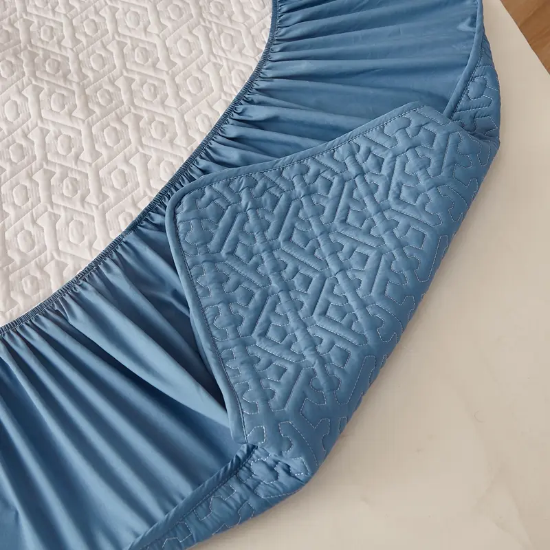 Good Quality Thick Quilted Mattress Cover Washed Cotton Queen Customized Anti-mite Bed Cover, Not Included Pillowcase