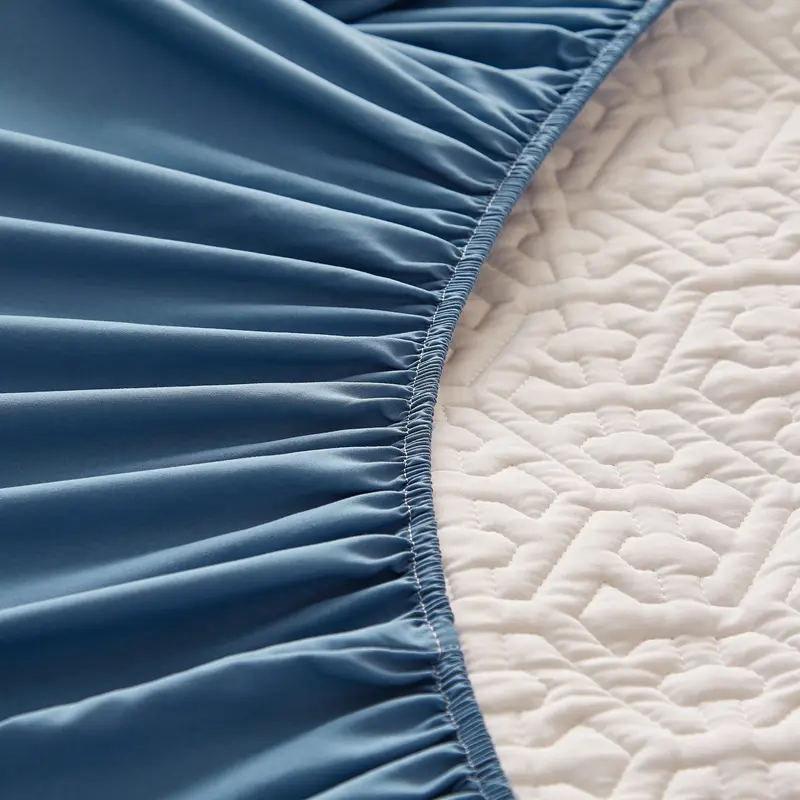 Good Quality Thick Quilted Mattress Cover Washed Cotton Queen Customized Anti-mite Bed Cover, Not Included Pillowcase