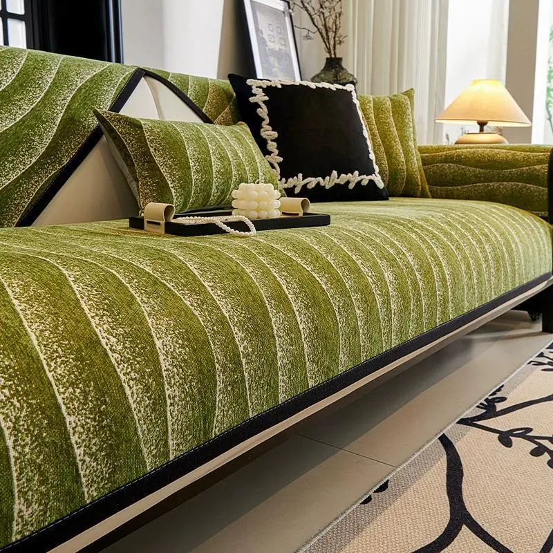 1pc Sofa cushion universal light luxury high sense non-slip cover cloth straight row autumn and winter cover