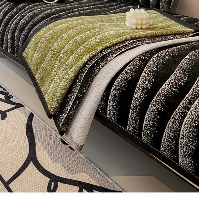 1pc Sofa cushion universal light luxury high sense non-slip cover cloth straight row autumn and winter cover