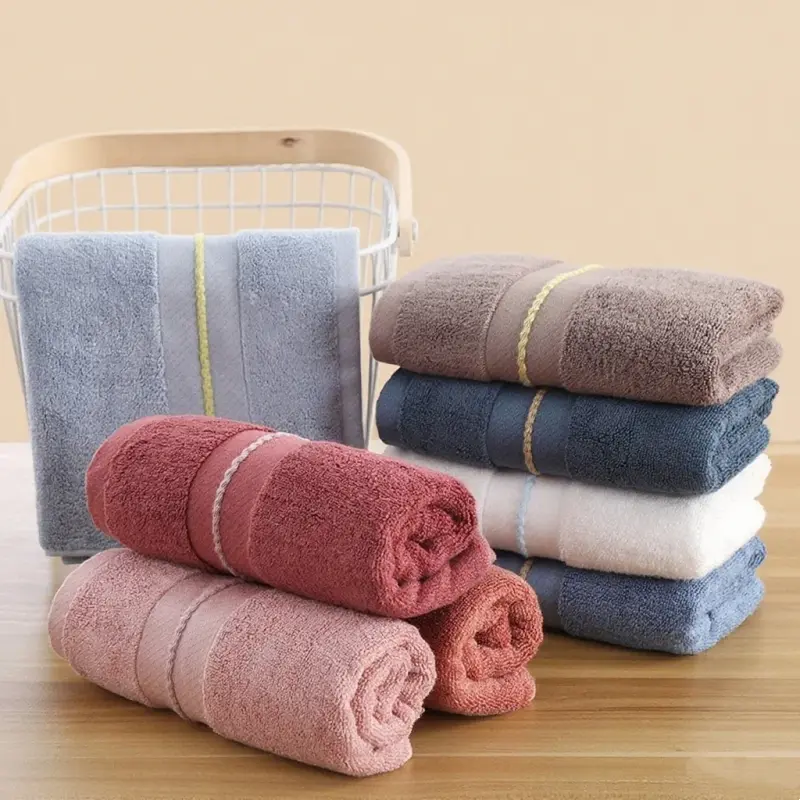 Bamboo Fiber Towel 130g Thickened Soft and Absorbent Adult Face Towel Highly Absorbent Bathroom Towels