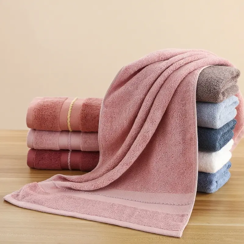 Bamboo Fiber Towel 130g Thickened Soft and Absorbent Adult Face Towel Highly Absorbent Bathroom Towels