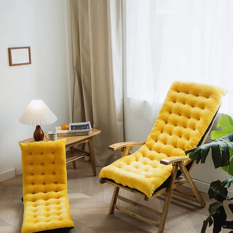 Velvet Recliner Cushion Four Season Universal Folding Leisure Chair Cushion Office Seat Cushion Thicken Backrest Pillow