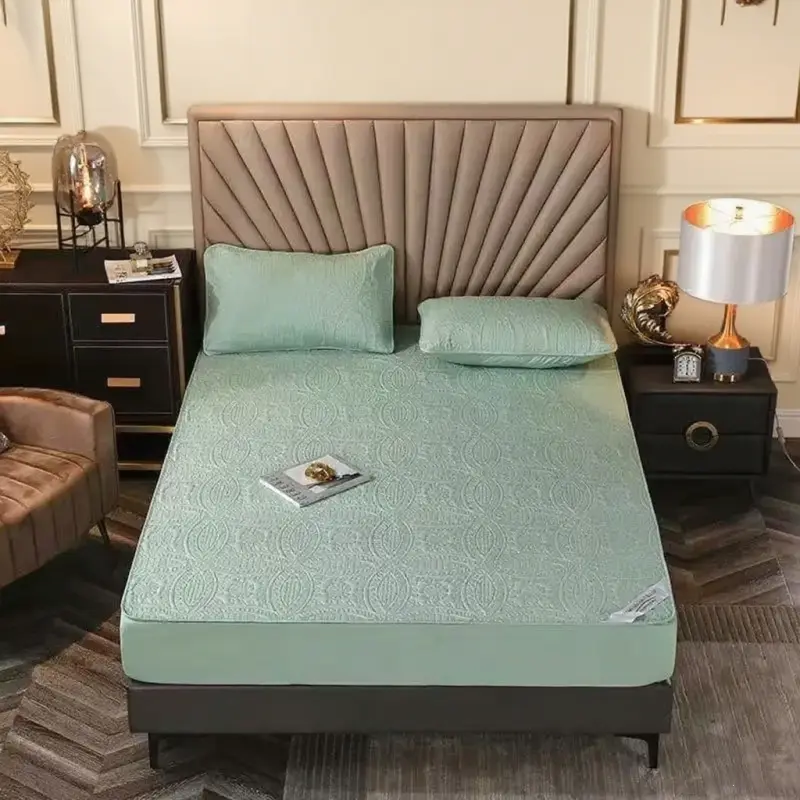 Pink Color Super Waterproof Mattress Cover Single Double King Size Customized Bed Pad Protector Cover Not Including Pillowcase