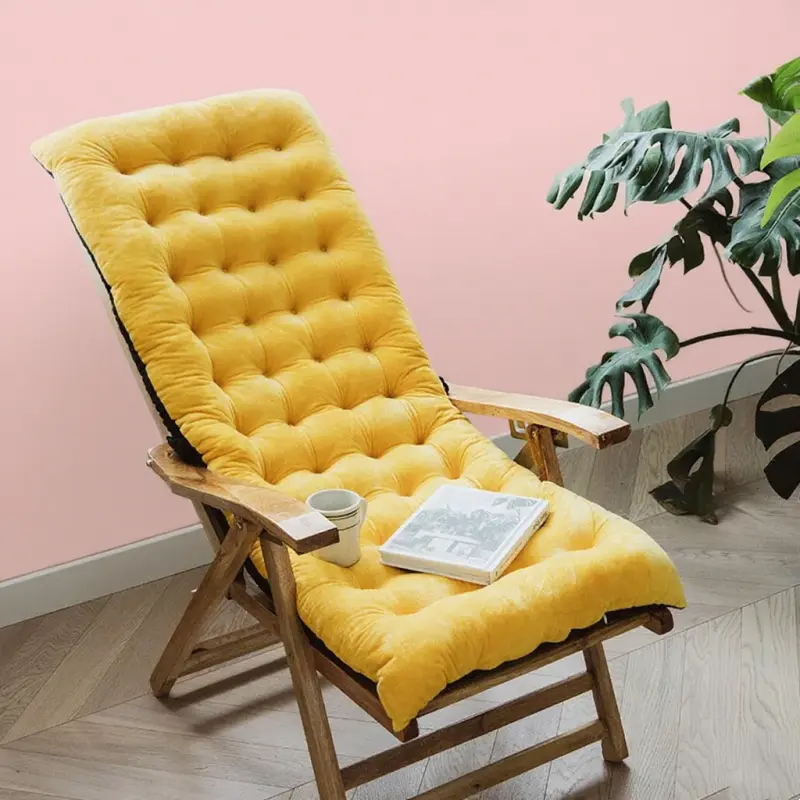 Velvet Recliner Cushion Four Season Universal Folding Leisure Chair Cushion Office Seat Cushion Thicken Backrest Pillow