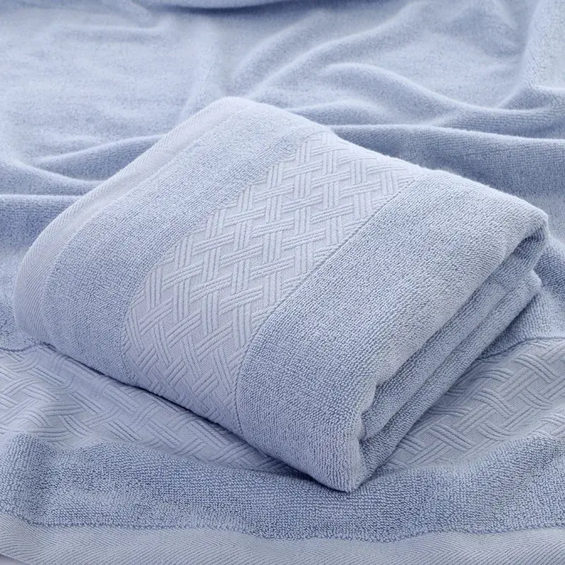3Pcs towel set 100% pure cotton soft absorbent face towel hotel home beige bathroom solid color jacquard hand towel
