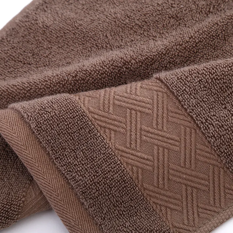 3Pcs towel set 100% pure cotton soft absorbent face towel hotel home beige bathroom solid color jacquard hand towel