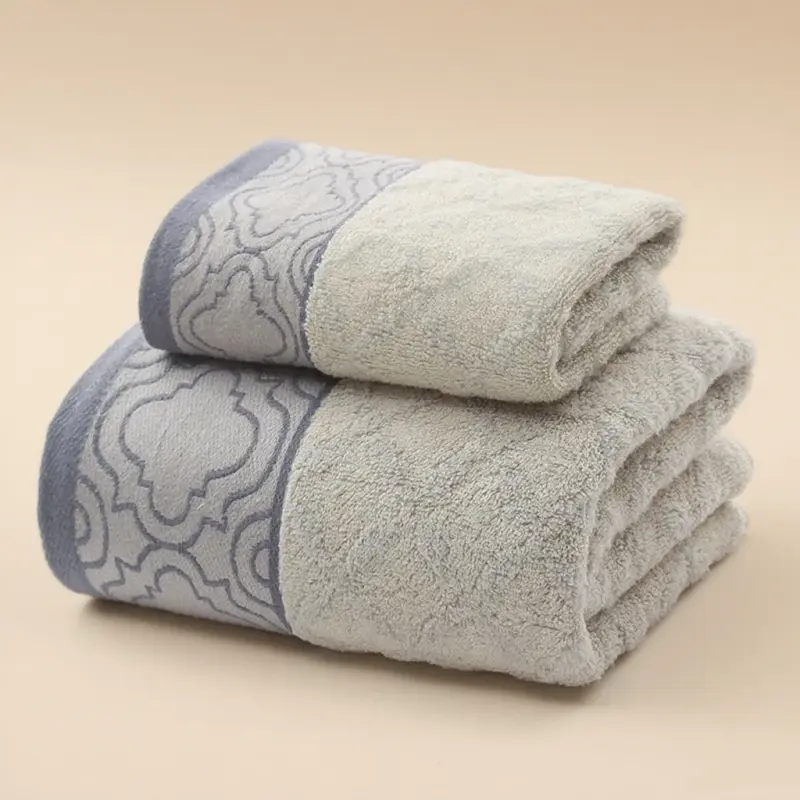 3pcs Towel Set 100% Cotton Super Soft Adult Bath Towel Good Water Absorbent Jacquard Towel for Home Hotel Face Towels