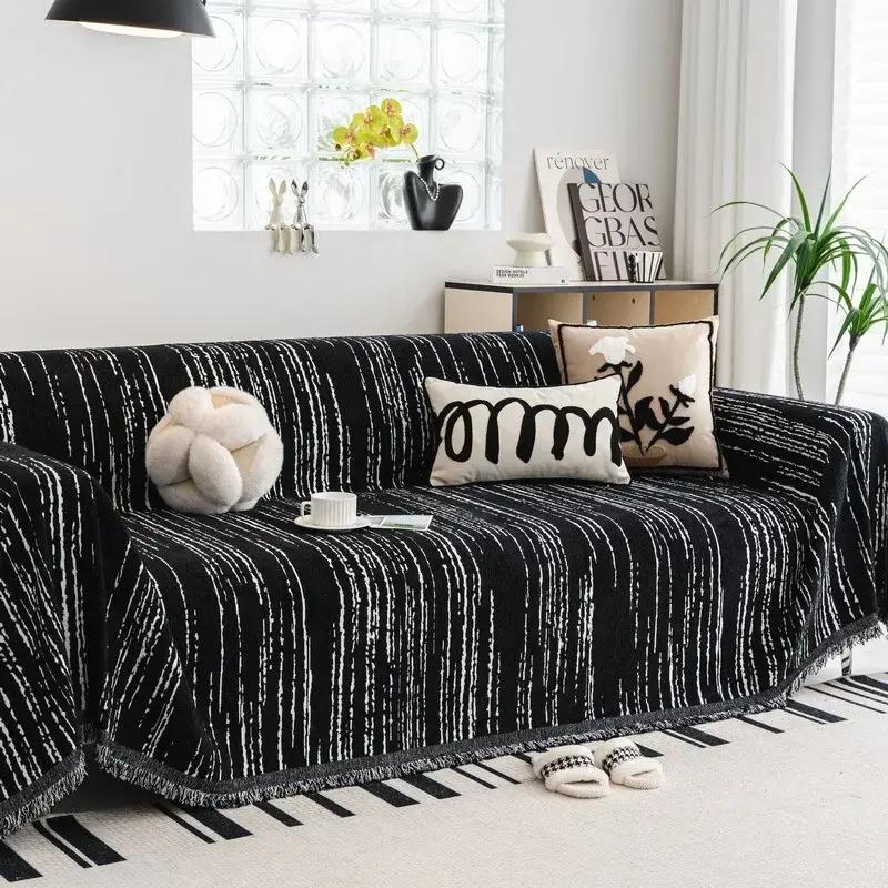 Luxury Soft Chenille Sofa Towel Anti-scratch Furniture Protective Cover  Universal 1/2/3/4 Seater Couch Cover for Living Room