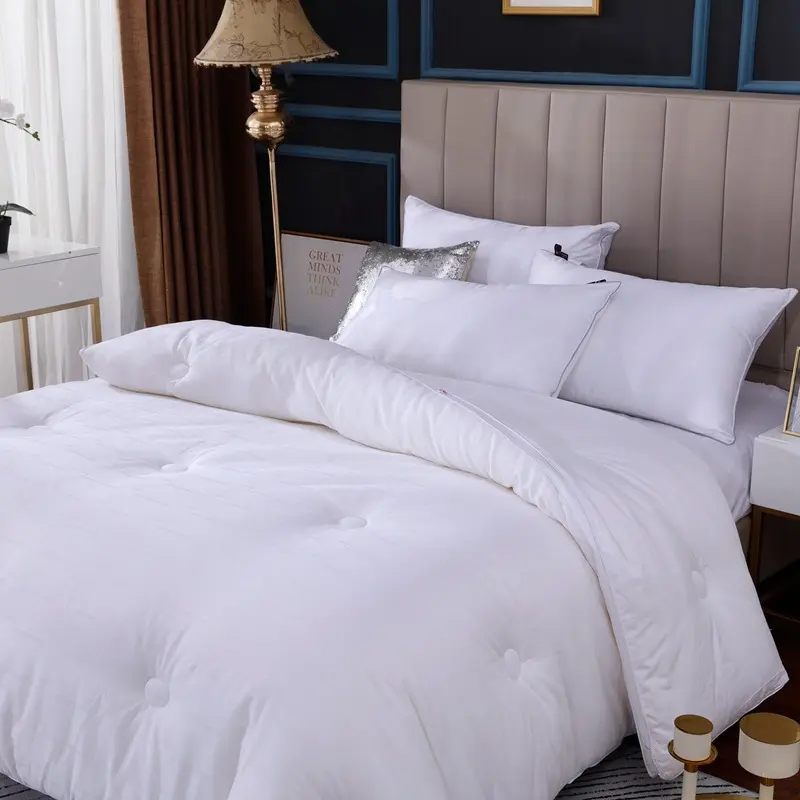 High Quality Soybean Fiber Quilt Pure Cotton Summer Winter King Queen Duvet Luxury Solid Color Soft Comfortable Duvet