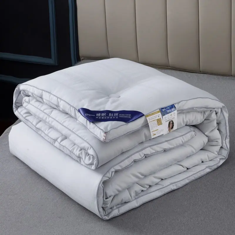 High Quality Soybean Fiber Quilt Pure Cotton Summer Winter King Queen Duvet Luxury Solid Color Soft Comfortable Duvet