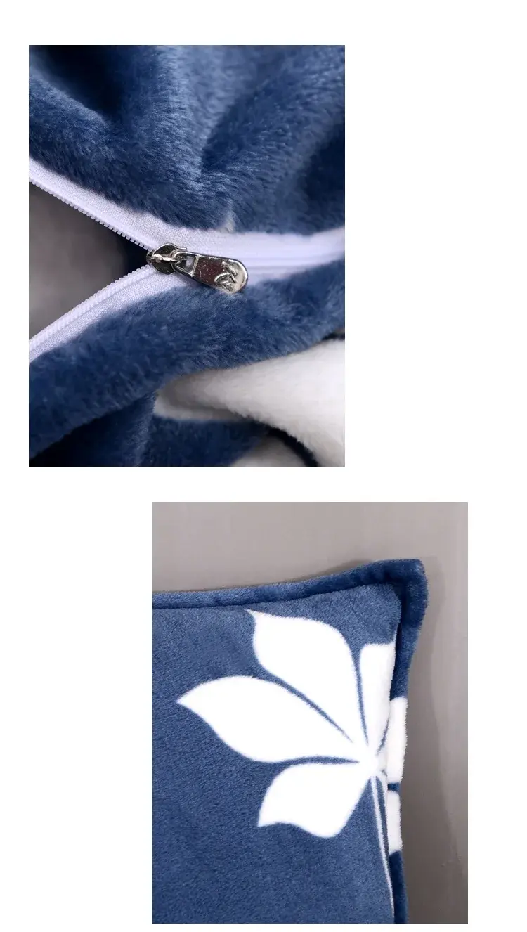 Flannel Double Pillowcase Winter Warm Coral Fleece Long Pillow Case 1.2/1.5 /1.8m Bed 48x150/48x120/48x180cm Pillow Case