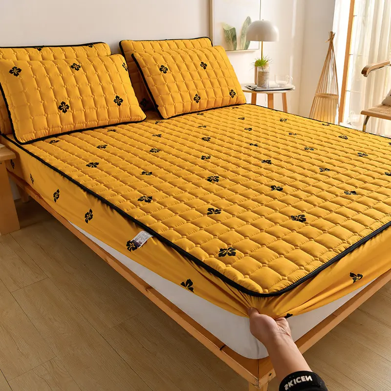 New Arrival Anti-mite Soft Sanding Quilted Mattress Cover Twin Queen All-inclusive Quilting Bed Cover Not Included Pillowcase
