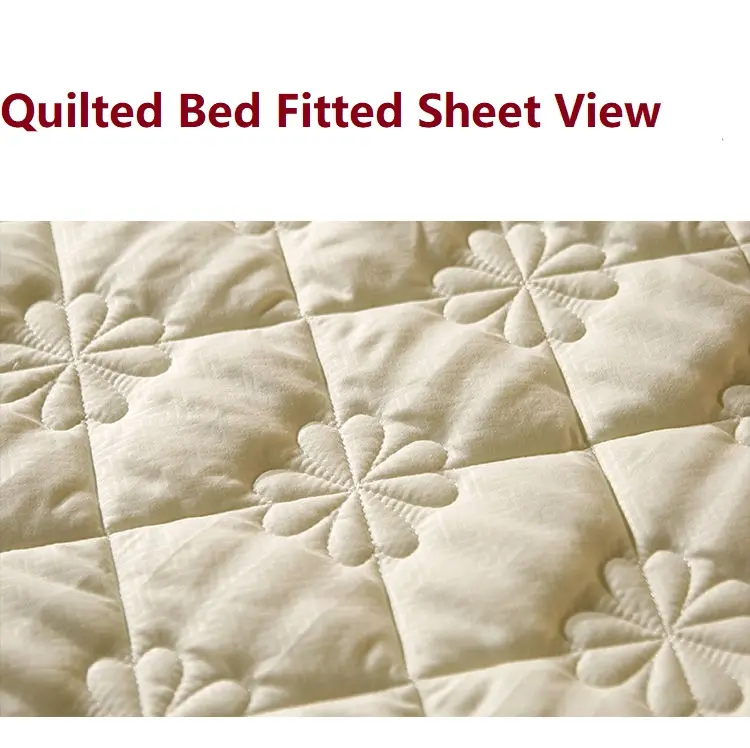 Thicken Quilted Mattress Cover King Queen Quilted Bed Fitted Bed Sheet Anti-Bacteria Mattress Topper Air-Permeable Bed Pad
