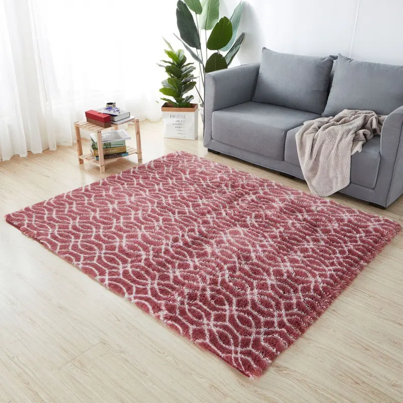 Soft Long Plush Bedroom Rug Living Room Fluffy Gradient Carpet Mats Tie Dyeing Floor Carpets Bay Window Home Decor Rugs