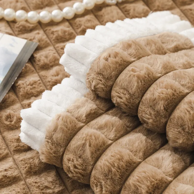 Luxurious Plush Non-slip Sofa Cover with Full Coverage and Cushion, Sofa Towel Set for Home