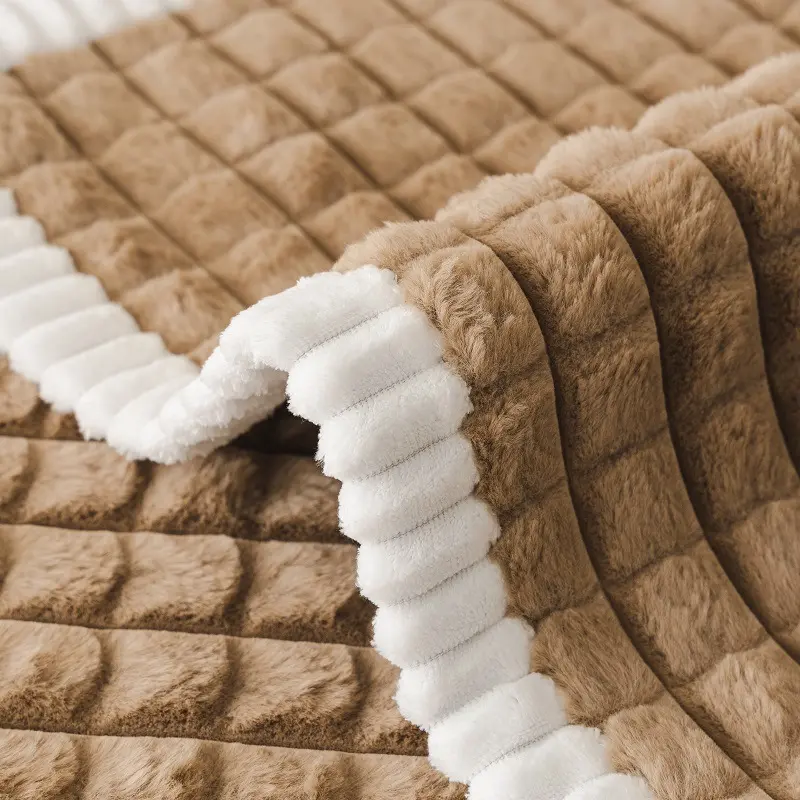 Luxurious Plush Non-slip Sofa Cover with Full Coverage and Cushion, Sofa Towel Set for Home