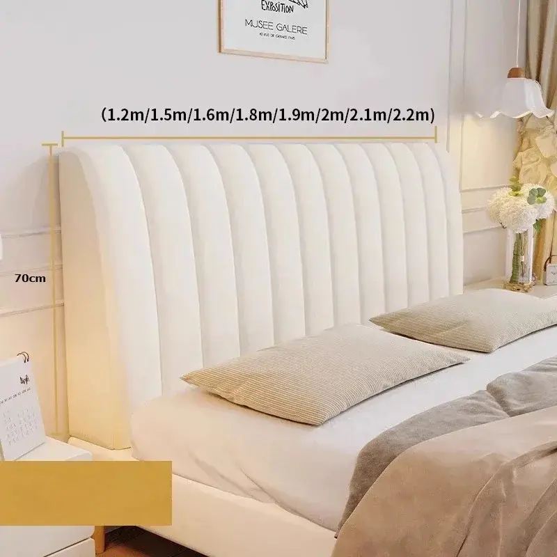 Bed Headboard Cover Luxury Soft Thick Velvet All-inclusive Solid Color Bedside Bed Back Dust Protector Home Room Bed