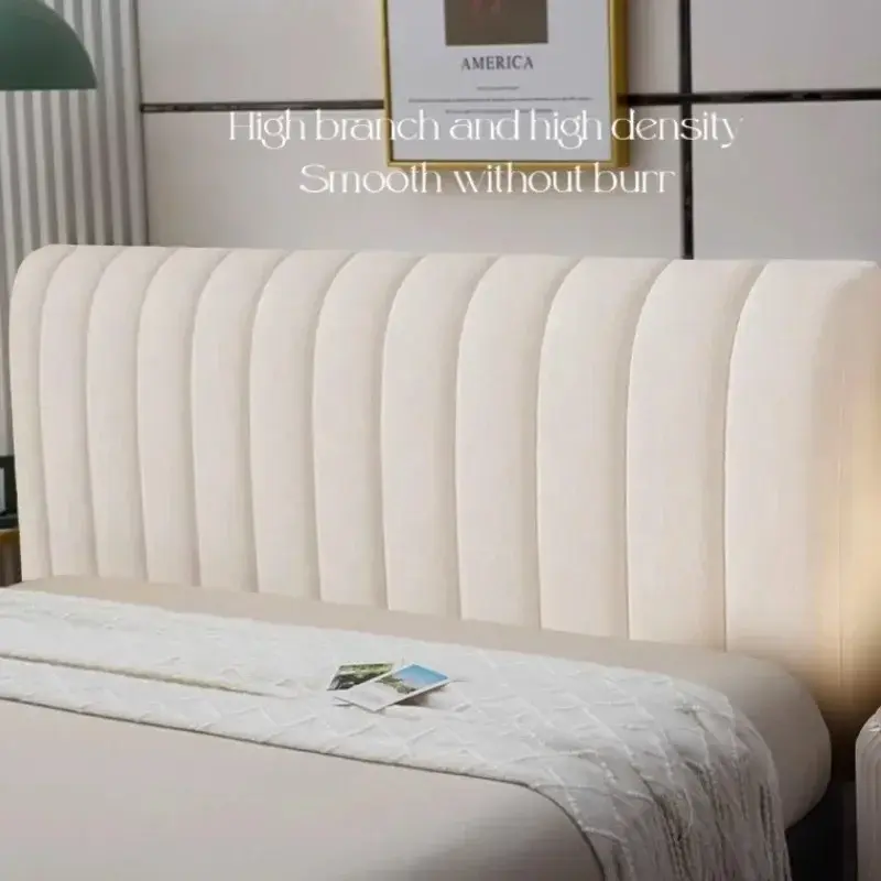 Bed Headboard Cover Luxury Soft Thick Velvet All-inclusive Solid Color Bedside Bed Back Dust Protector Home Room Bed
