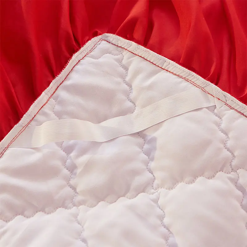 Luxury Super Soft Thick Flannel Quilted Bedspread Winter Quick Warm Velvet Bed Skirt Anti-slip Bed Cover Not Included Pillowcase