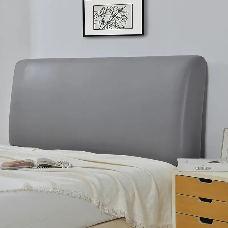 Waterproof Artificial Leather Headboard Cover Elastic All-inclusive Bed Head Back High Quality Bedside Protection Dust Cover