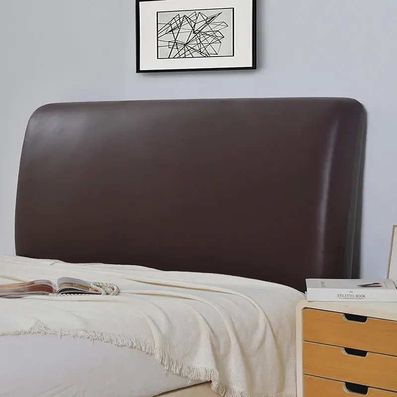 Waterproof Artificial Leather Headboard Cover Elastic All-inclusive Bed Head Back High Quality Bedside Protection Dust Cover