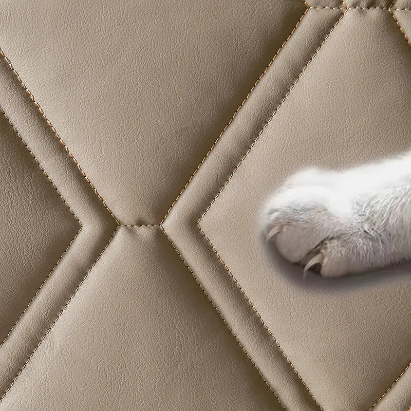 Thickened Anti-cat Scratch Bed Headboard Cover Luxury PU Leather Quilted All-inclusive Bed Head Cover  Bedside Dustproof Cover