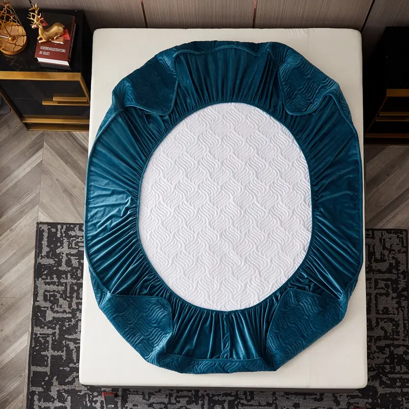 High Quality Short Plush Thicken Quilted Mattress Cover Luxury Anit-mites Soft Warm Quilting Baby Velvet Not Included Pillowcase