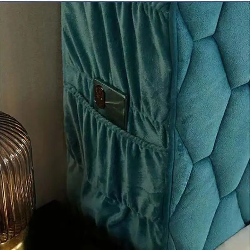 Luxury Thicken Velvet Quilted Headboard Cover Solid Color High Grade All-inclusive Bedside Cover Soft Plush Bed Head Cover