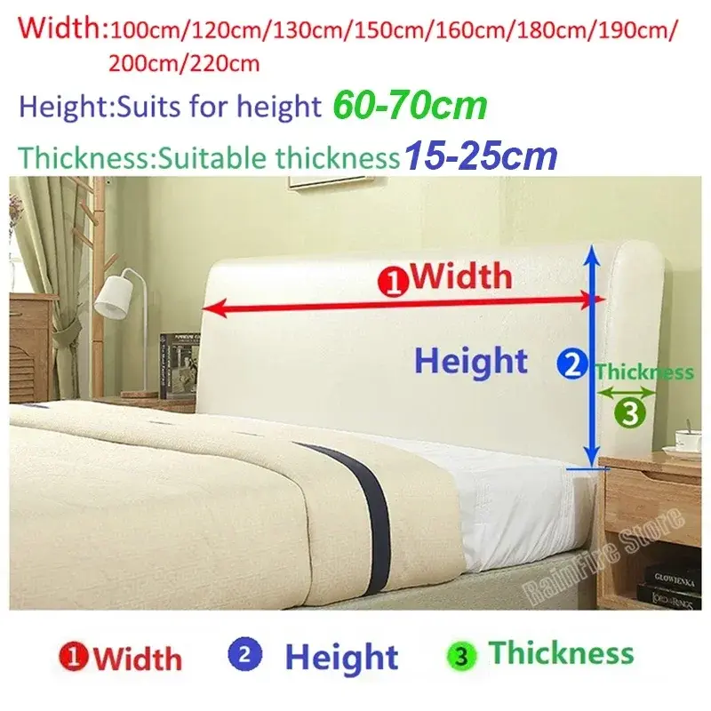 Bed Headboard Cover Thickened Soft-package Bed spread Backrest Anti-collision Universal Headboard Protective Cover