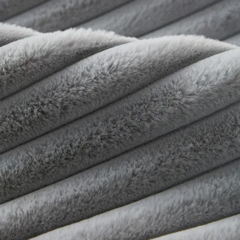 Super Soft Rabbit Plush Quilted Sofa Towel Winter Warm Thick Plush Couch Cover L-shaped Sectional Anti-slip Sofa Cover