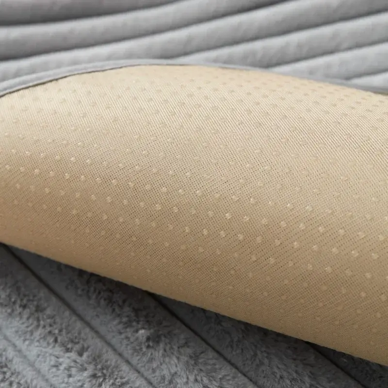 Super Soft Rabbit Plush Quilted Sofa Towel Winter Warm Thick Plush Couch Cover L-shaped Sectional Anti-slip Sofa Cover