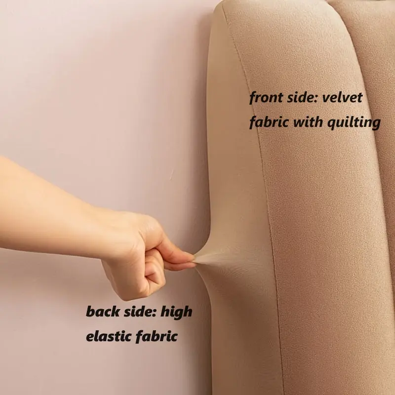 Luxury Soft Thick Velvet Bed Head Cover High Grade Short Plush Quilted Headboard Cover All-inclusive Bedside Protector Cover