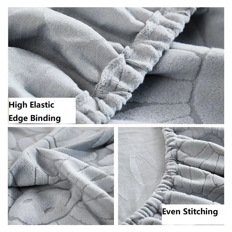 Jacquard Soft All-inclusive Headboard Cover Solid Color High Elastic Bed Head Cover King Queen Size Removable Backrest Cover